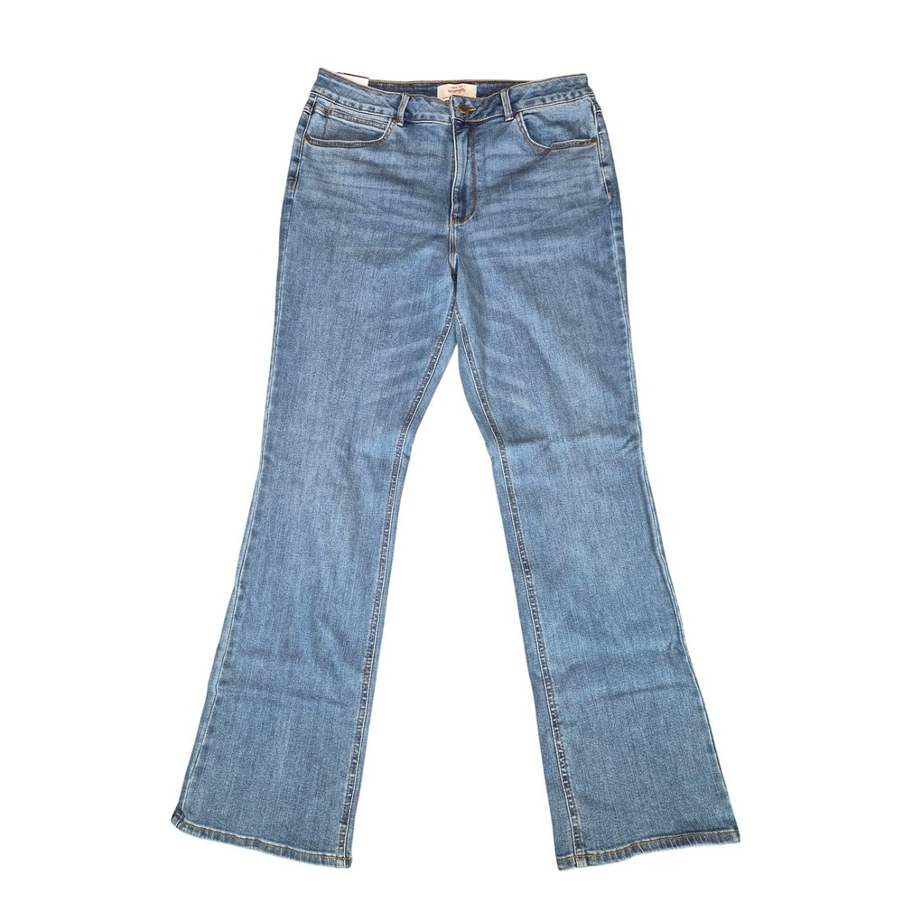 Wrangler Womens High Rise Bootcut Free to Stretch Blue Jeans Size 14 NWT 1802564 - Picture 1 of 8